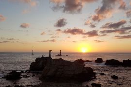 Soleil couchant depuis la Pointe de Pern